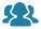 blue silhouette of three people