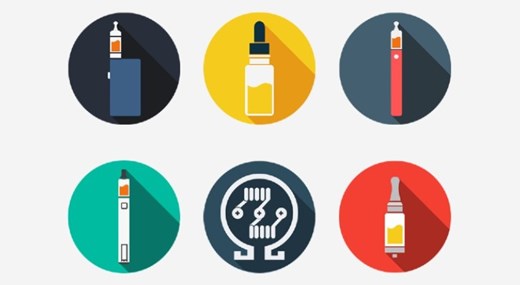 E-cigarette and vape icons